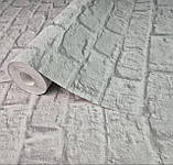 Шпалери вінілові 1,06 × 10 м Marburg Loft Superior 1034117, сірі під цеглу для вітальні, спальні, фото 2