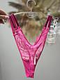 Трусики со стразами Victoria's Secret Double Shine Strap Lace Thong Panty,M 667558894774, фото 2