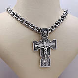 Срібний масивний ланцюжок плетіння «Козацький Бісмарк», фото 4