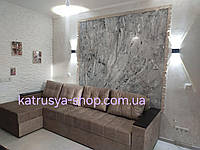 Диван угловой Сити Плюс 3 м (премиум) замша антикоготь бежевый