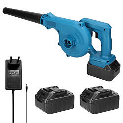 Акумуляторна повітродувка 3000 мАг, +2 АКБ, Machine for cleaning / Бездротовий садовий дуйка для листя