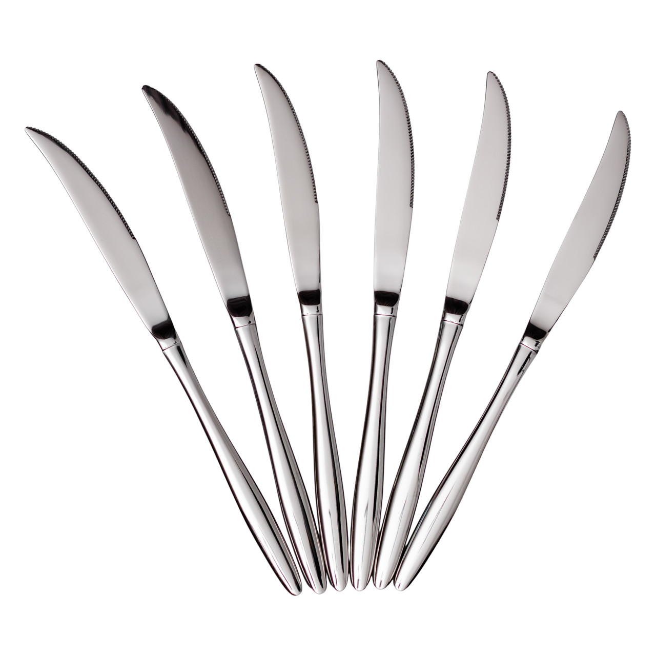 Набір столових ножів 6 штук ножі сервірувальні з нержавіючої сталі 22 (см) Срібло, фото 1