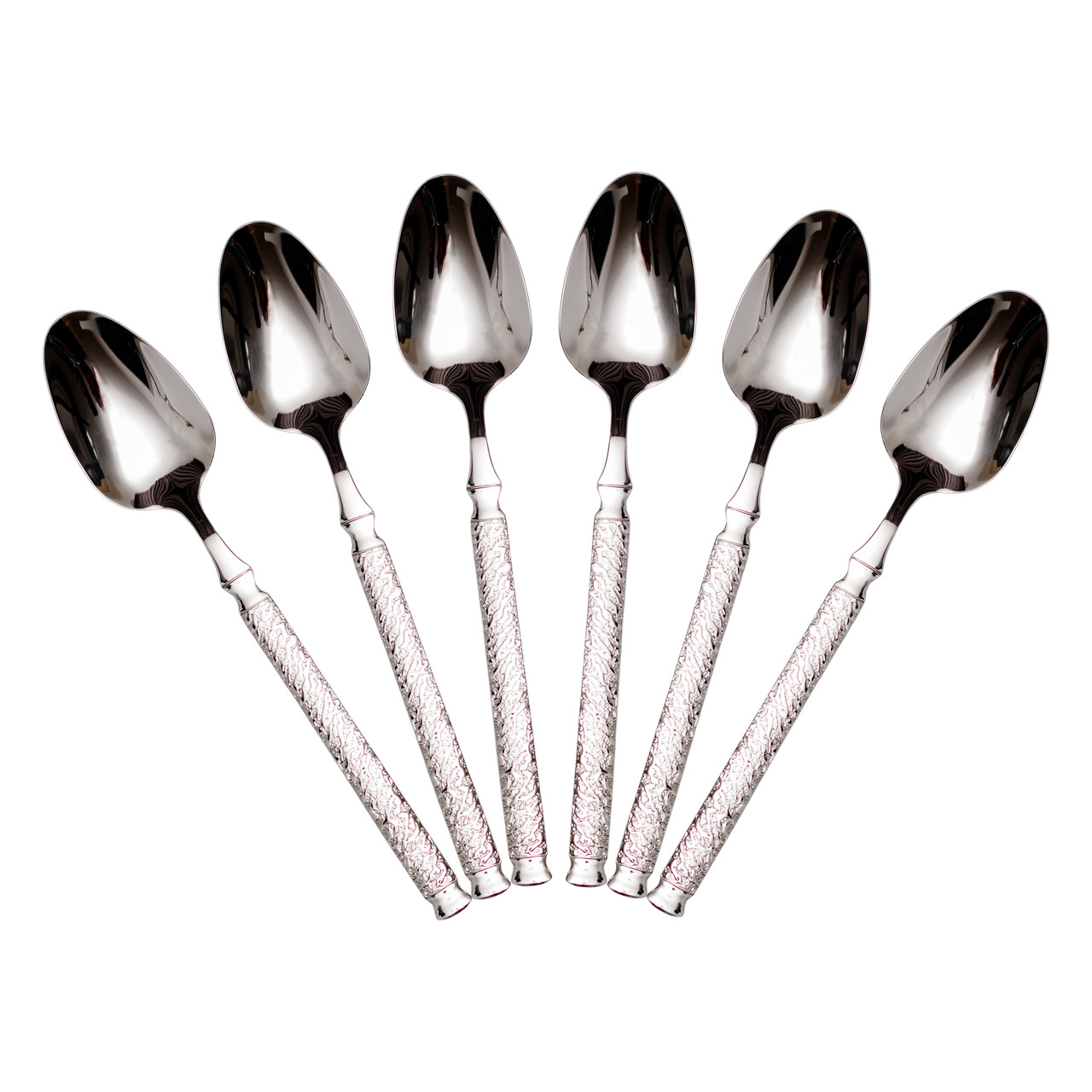 Набір столових ложок 6 штук ножі з нержавіючої сталі набір ложок 21 (см) Срібло Lugi, фото 1