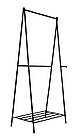 Стійка для одягу металева з полицею для взуття чорна (TR EF-1050) A-frame, фото 2