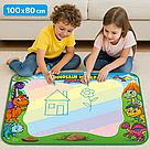 Килимок для малювання водою + фломастери, 100х80см / Водна багаторазова розмальовка килимок, фото 2