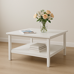 Стіл журнальний квадратний "Хамес" з натурального дерева