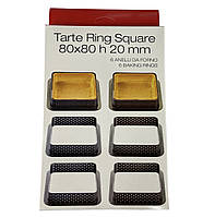 Набір квадратних перфорованих форм для тартів 8*8 см (h = 20 мм)