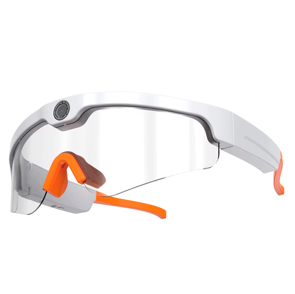 Смарт Окуляри з камерою 4К Bluetooth для спорту Білі з Прозорим склом, фото 1