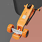 Дитячий самокат триколісний з підсвічуванням коліс, Помаранчевий / Самокат з сидінням для дітей, фото 7