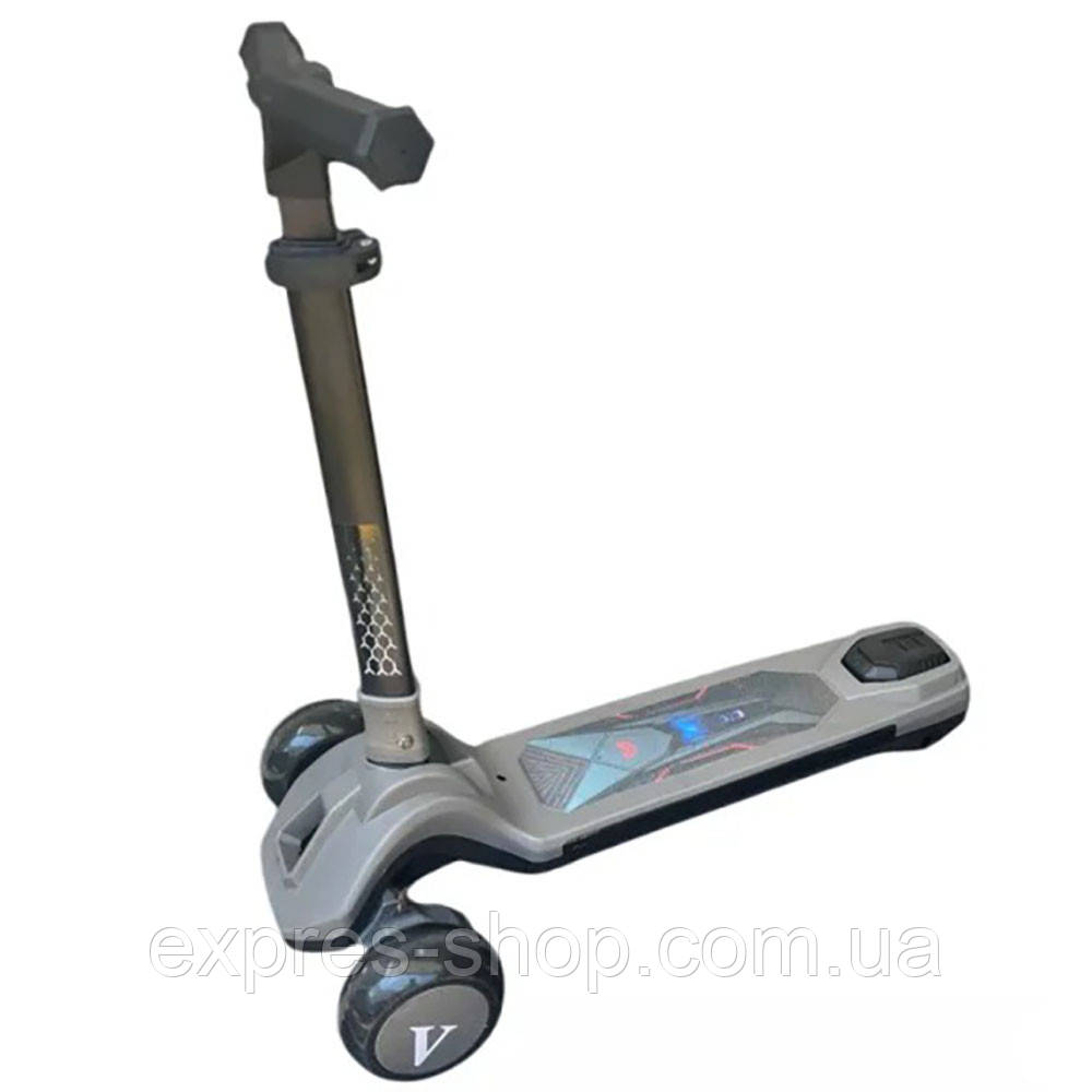 Дитячий самокат з підсвічуванням, до 50кг / Триколісний самокат з колесами, що світяться / Самокат для дітей, фото 1