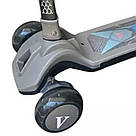 Дитячий самокат з підсвічуванням, до 50кг / Триколісний самокат з колесами, що світяться / Самокат для дітей, фото 6