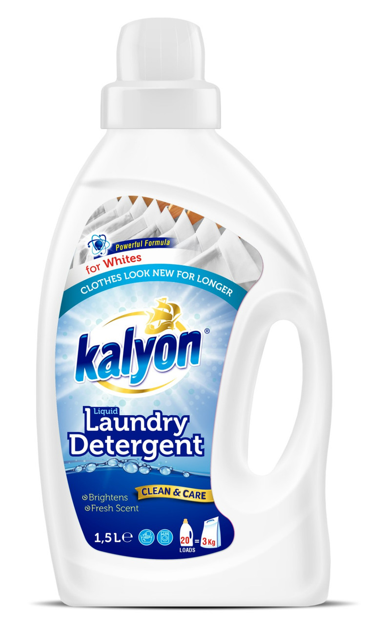 Гель для прання білих речей Kalyon for Whites на 20 прань 1500 мл, фото 1