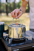Tribe Kettle T-FI-0010 Metal, 1.2 л | Туристичний чайник з нержавіючої сталі з ситечком для багаття, пальника та плити, фото 4