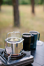 Tribe Kettle T-FI-0010 Metal, 1.2 л | Туристичний чайник з нержавіючої сталі з ситечком для багаття, пальника та плити, фото 2