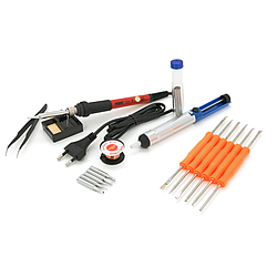 Паяльний набір ANENG SL-101 паяльник 60ВТ, 5 жал, викрутка / Компактний паяльник