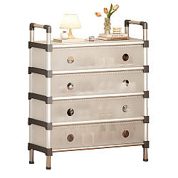 Тумба металева в передпокій 4 полиці XL-1336 / Органайзер для взуття / Стелаж для взуття / Полиця для зберігання взуття