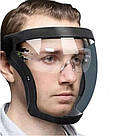 Прозорий щиток захисний лицьовий / Захисна маска пластикова / Маска щиток пилозахисний для обличчя, фото 2