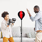 Боксерський набір на стійці 70-110см, з рукавицями та насосом / Дитяча груша на підставці / Підлоговий бокс, фото 7