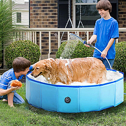 Басейн для купання домашніх тварин 60л, 80x50x30см, YXZ-702 / Складаний басейн