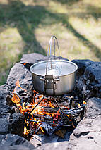 Туристичний сталевий казанок Tribe Fire Pot T-FH-0006, 5.4 л | Для використання на вогні/пальнику/плиті, зі знімною підставкою, фото 5