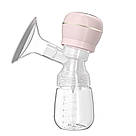 Електричний молоковідсмоктувач із соскою, 150 мл, від USB, Zhibao / Молоковідсмоктувач із пляшечкою / Молоковідсмоктувач двофазний, фото 3