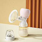 Електричний молоковідсмоктувач із соскою, 150 мл, від USB, Zhibao / Молоковідсмоктувач із пляшечкою / Молоковідсмоктувач двофазний, фото 5