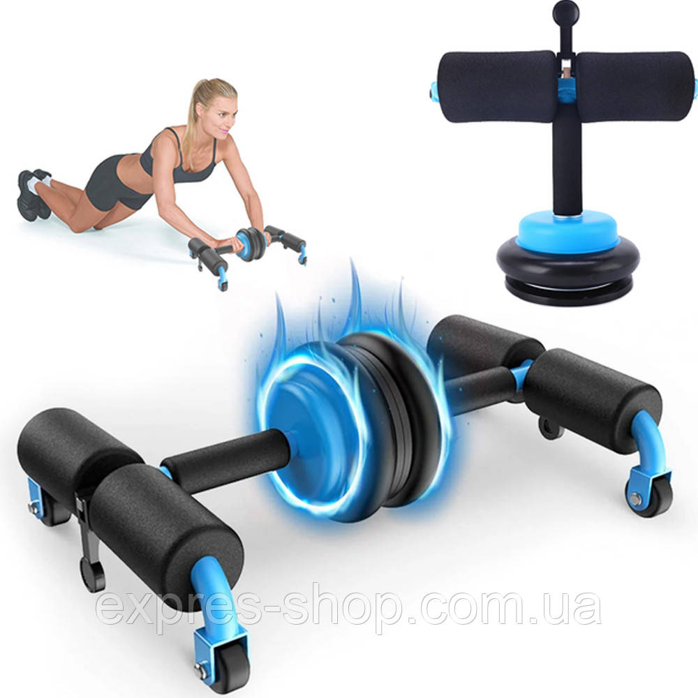 Роликовий тренажер AD3-9 / Ролик для преса / Гімнастичний тренажер для преса / Колесо для преса, фото 1
