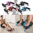 Роликовий тренажер AD3-9 / Ролик для преса / Гімнастичний тренажер для преса / Колесо для преса, фото 7