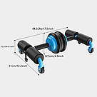 Роликовий тренажер AD3-9 / Ролик для преса / Гімнастичний тренажер для преса / Колесо для преса, фото 9