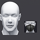 Респіраторна маска із замінним фільтром, A8 Чорний / Захисна маска / Респіратор, фото 7