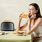 Тостер на 2 грінки, 800Вт, Sokany HJT-008S / Електротостер для хліба / Електричний тостер подвійний, фото 2