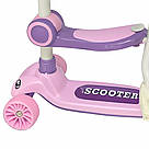 Дитячий самокат із сидінням і батьківською ручкою / Самокат для дітей / Триколісний самокат із бортиком, фото 6