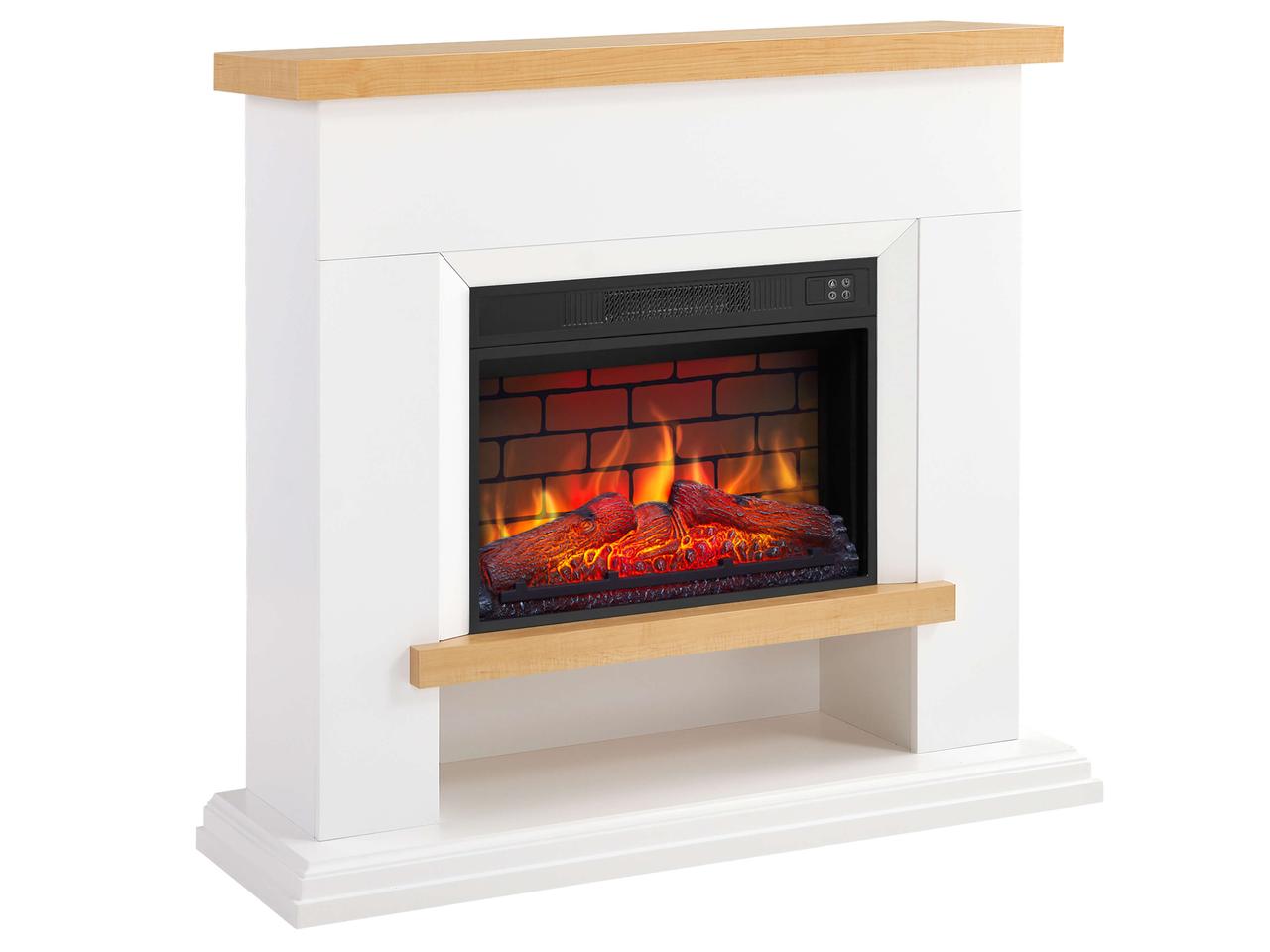 Камінокомплект ArtiFlame Shelford AF23BS білий з обігрівом і звуком горіння вогню, фото 1