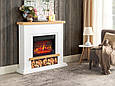 Камінокомплект ArtiFlame Shelford AF23BS білий з обігрівом і звуком горіння вогню, фото 5