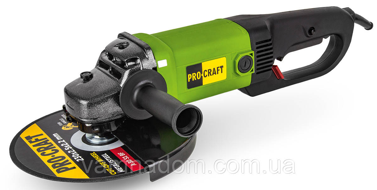Болгарка ProCraft PW2300 (Плавний пуск, 230 мм), фото 1