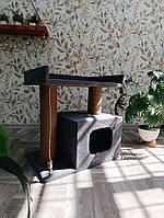 Будиночок кігтеточк із лежанкою для кота 65*40*60 см