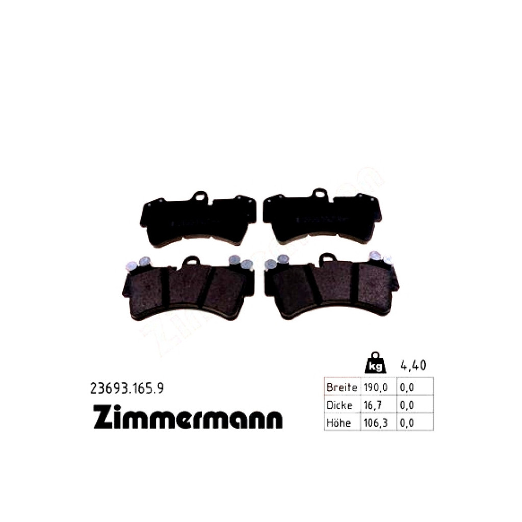 Гальмівні колодки ZIMMERMANN 23693.165.9, фото 1