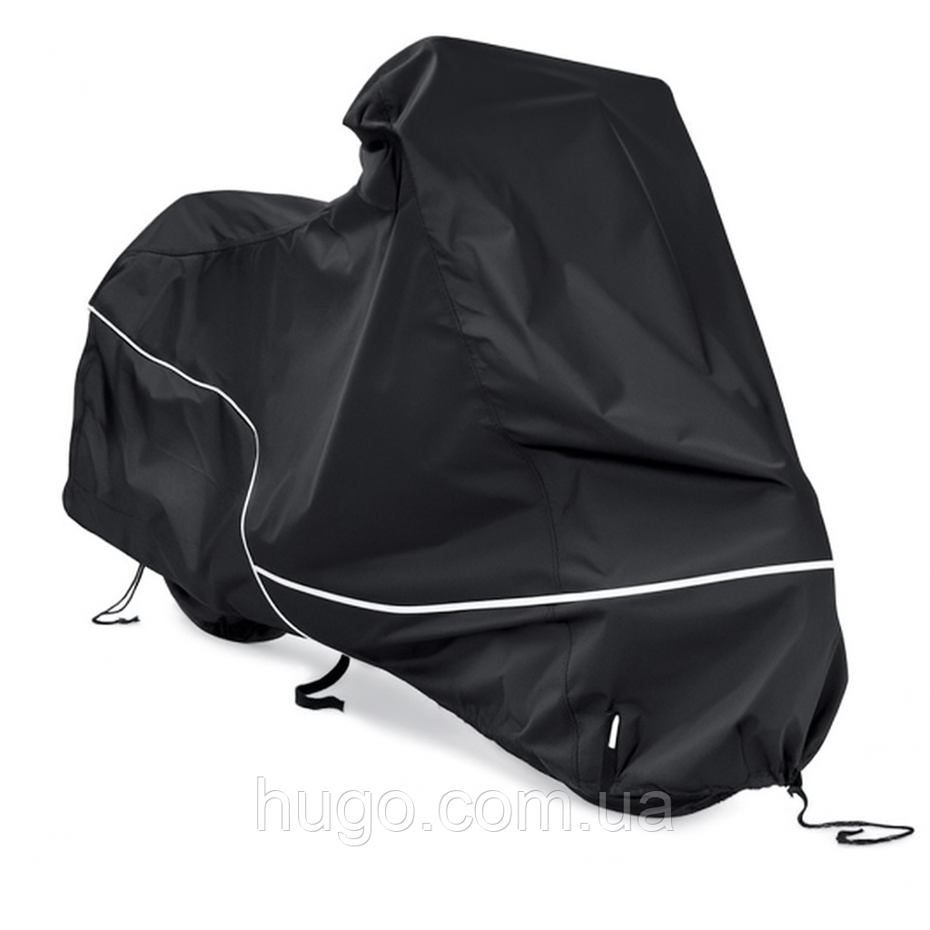 Захисний чохол-тент для мотоцикла XXXL, 295х140х110 см, чорний / Водонепроникна накидка на мотоцикл, фото 1