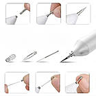 Коагулятор косметичний бездротовий з 5 голками, 300 мАг, 120x20x20 мм, 1368 / Лазерна косметична ручка, фото 7