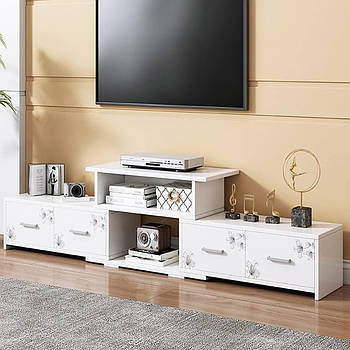 Стінка у вітальню під TV 196х35х30см, STL-MD 80 / Тумба під телевізор / Тумба під ТВ / Стінка під ТВ