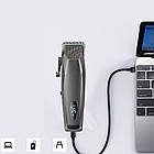 Машинка для стриження + 8 насадок, 7500 об./хв, з USB, NG-125, Чорний/Акумуляторний тример для волосся, фото 8
