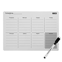 Планер настінний магнітний на тиждень лінований А3 425х305х005 см з маркером для магн дошок