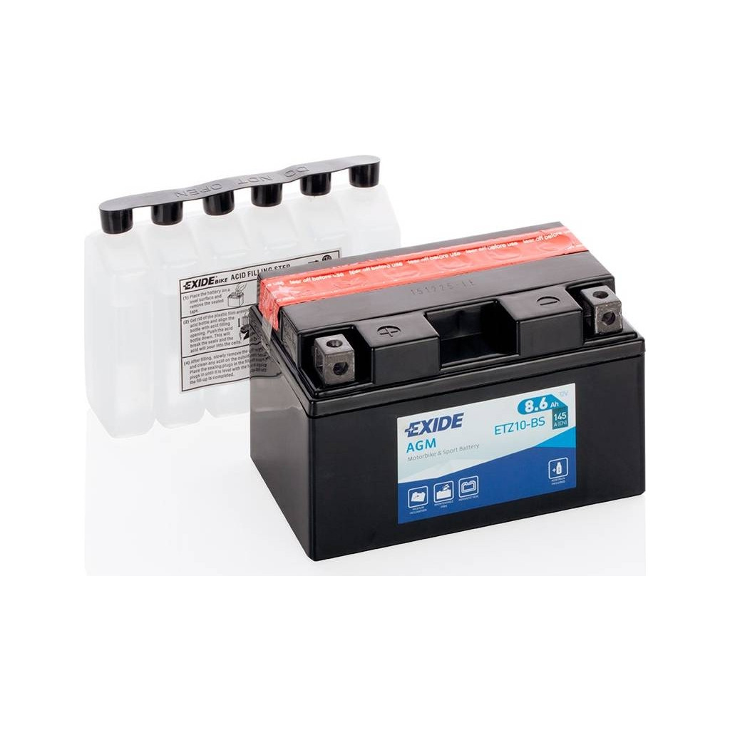 Акумулятор автомобільний EXIDE AGM 8,6Ah (+/-) (145EN) (ETZ10-BS), фото 1