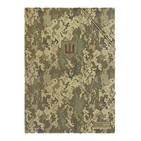 Папка на гумках MILITARY А4 матовий непрозорий пластик зелений