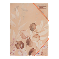 Папка на гумках ARABESKI А4 матовий напівпрозорий пластик персиковий