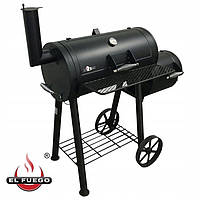 Багатофункціональний гриль із коптильнею, димоходом і полицею, переносною! EL FUEGO EDMONTON