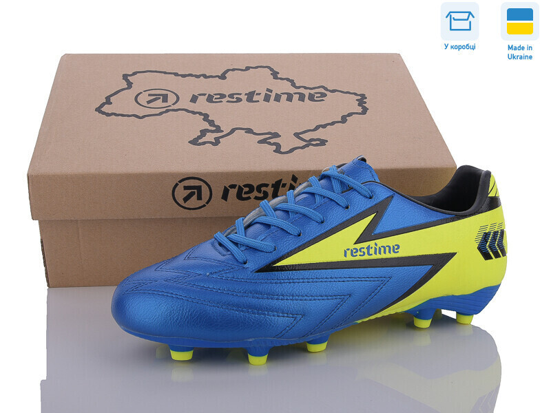 Бутси (копи) для футболу дорослі DMB24127-2 royal-lime р. 41-45, фото 1