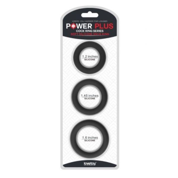 Ерекційні кільця, кільця для підтримки ерекції Lovetoy Power Plus Soft Silicone Snug Ring м'які силіконові, фото 1