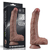 Ділдо, імітатор пеніса Lovetoy Dual Layered Silicone Cock 8.5 дюймів з венами, фото 2