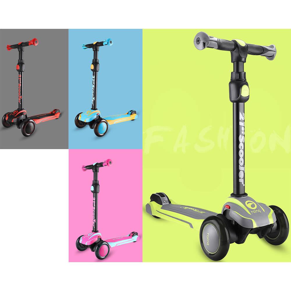 Самокат пластик, PU-звітоло, 120 * 30 мм 33 * 12 см 3,25 кг 4 кольорі, у кор. 60*34*18см (4шт), фото 1